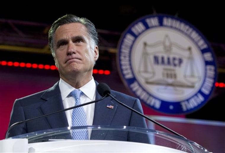 Mitt Romney speaking to the NAACP